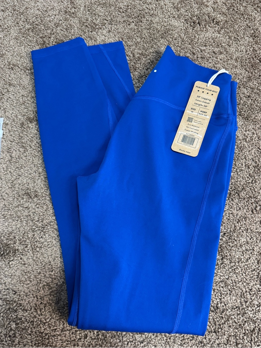 NWT ACTA Cobalt Leggings 28 in Medium